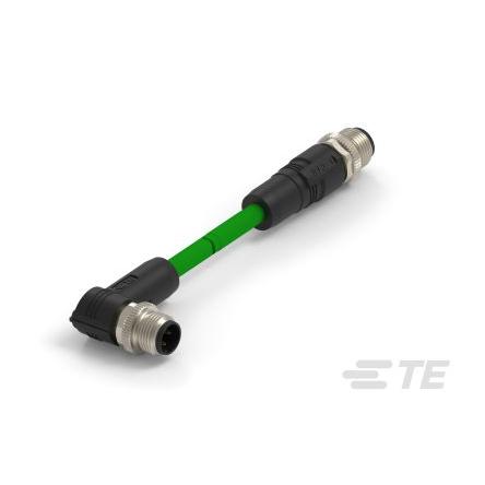 TE Connectivity Cat5e Ethernetové kabely, řada: TAD14841111-002, Zelená, Polyvinylchlorid, 250V 1 m, typ pláště: Stíněné