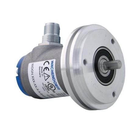 Přírůstkový kodér, řada: 58A Přírůstkové HTL, TTL 32V 8000 rpm 16384 ppr Plná hřídel IP65 Wachendorff
