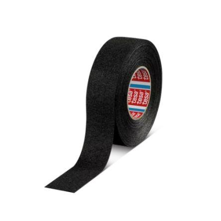 PET Fleecová páska na kabelové svazky, Černá, délka: 15 m x 19mm x 0.28 mm 51608 Tesa, název: 51608