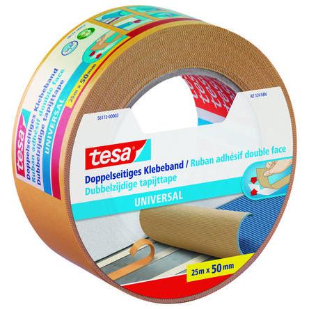 Oboustranná páska 56172, Bílá 50mm x, délka: 25 m 0.185 mm (tloušťka) Tesa, pevnost v tahu: 30N/cm Polypropylen
