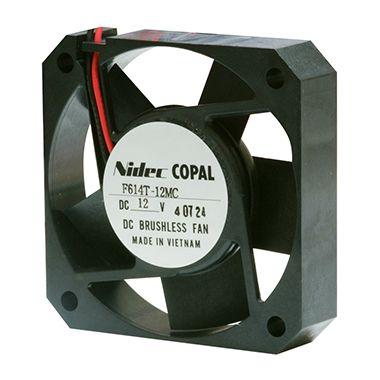 Nidec Components Axiální ventilátor, řada: F, průtok vzduchu: 0.36 m³/min 720 mW 12V dc 60 mA 62 mm 14.5mm 62 mm