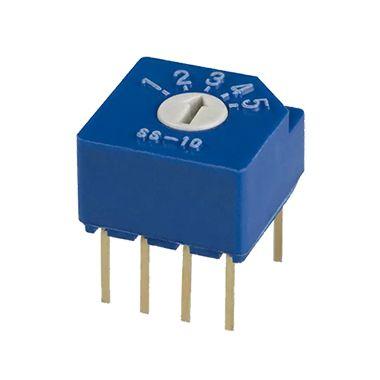 Nidec Components Otočný přepínač, řada: SS-10 100mA SP6T Pájecí