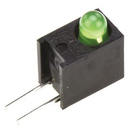PCB LED indikátor 113-314-04 barva Zelená Pravý úhel 1 LED 3 mm (T-1) Marl 2.2 V