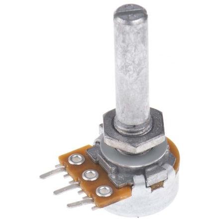 Karbonový fóliový potenciometr, průměr hřídele: 6 mm 1otáčkový, řada: RK163 50 kΩ 20 % 0.05 W Rotační, Montáž do panelu,