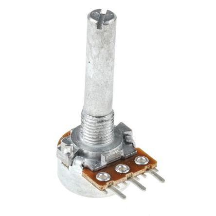 Karbonový fóliový potenciometr, průměr hřídele: 6 mm 1otáčkový, řada: RK163 10 kΩ 10 % 0.1 W Rotační, Montáž do panelu,