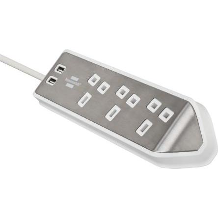 brennenstuhl Prodlužovací kabel, délka kabelu: 2 m 4 zásuvek Automatické přetáčení, 30V Typ G – britská BS1363, IP65,