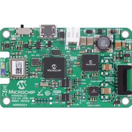 Vyhodnocovací deska Bluetooth HV56020_22 2X2-CH 225V AMP ARRAY DRV Microchip, klasifikace: Vyhodnocovací deska, pro