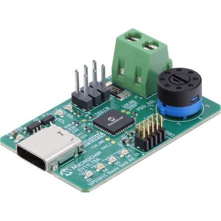 Sada pro hodnocení UPD301C Regulátor napájení USB Microchip, pro použití s: Napájecí adaptér USB