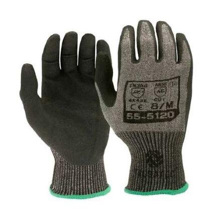 Tilsatec Rukavice Černá, Šedá No HPPE, Polyamid, Polybutylentereftalát, Spandex, Ocel Mikroporézní nitril 11
