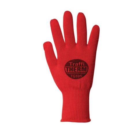 Traffi Pracovní rukavice Červená CE Bavlna, Polyester 9 TG105