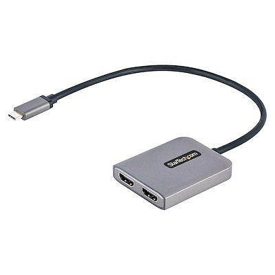 StarTech.com Adaptér, Thunderbolt 3, počet zobrazení: 2, 3840 x 2160 pixel, video připojení: HDMI, standard: USB typu C