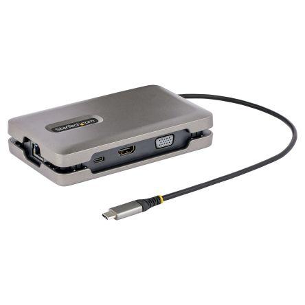StarTech.com Dokovací stanice, 3840 x 2160 pixel, počet zobrazení: 3, počet portů USB: 4, video připojení: HDMI, VGA,
