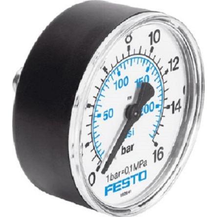 Tlakoměr MA-50-16-1/4 50 mm G 1/4 ABS, 60 °C 16 bar 0 bar Festo
