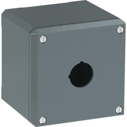Pouzdro tlačítka, řada: Modular Metal Šedá Hliník ABB, počet výřezů: 1
