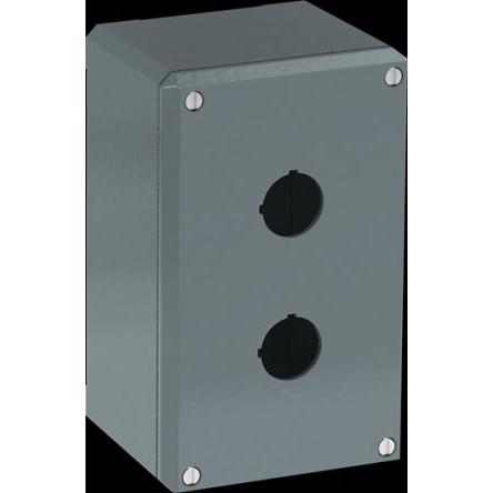 Pouzdro tlačítka, řada: Modular Metal Šedá Hliník ABB, počet výřezů: 2