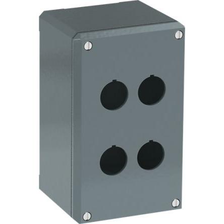 Pouzdro tlačítka, řada: Modular Metal Šedá Hliník ABB, počet výřezů: 4