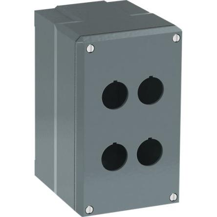 Pouzdro tlačítka, řada: Modular Metal Šedá Hliník ABB, počet výřezů: 4