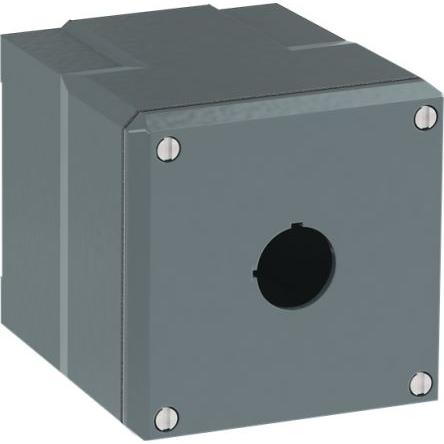 Pouzdro tlačítka, řada: Modular Metal Šedá Hliník ABB, počet výřezů: 1
