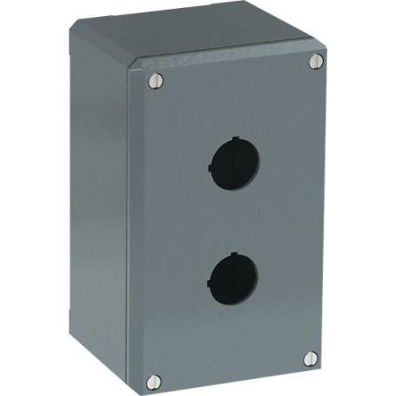 Pouzdro tlačítka, řada: Modular Metal Šedá Hliník ABB, počet výřezů: 2