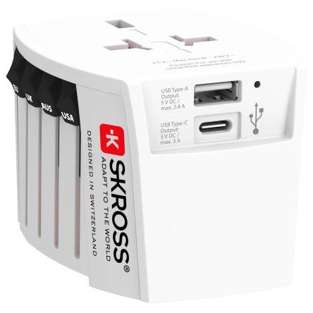 SKROSS Cestovní adaptér Austrálie, Čína, Velká Británie, Japonsko, USA, Evropa, Univerzální cestovní adaptér Čína,