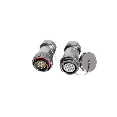 Kulatý konektor, počet kontaktů: 17, Kabel, velikost: Standard RS PRO, pohlaví kontaktu: Samec/samice, orientace těla: