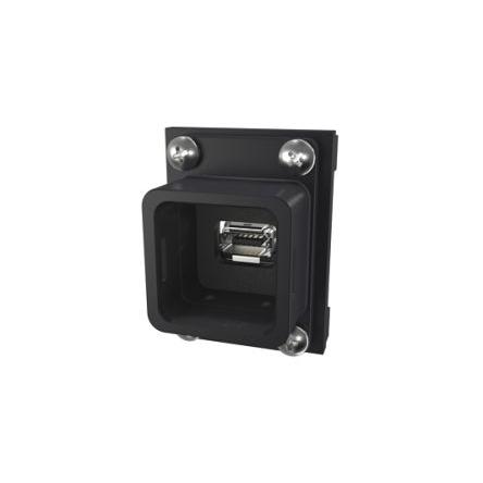 Amphenol Communications Solutions Minikonektor I/O, řada: NDH, počet portů: 1, Pouzdro zástrčky, Rovný Vnitřní, Černá,