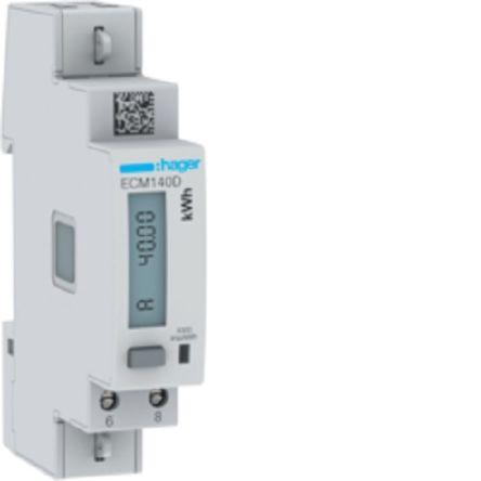 Elektroměr, řada: ECM140D LCD 6číslicový 1fázový Elektroměr Impulzový výstup, výška výřezu: 60 mm, šířka výřezu: 92 mm