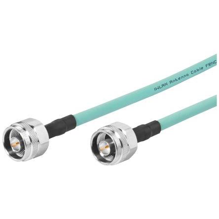 Koaxiální kabel, řada: N Type IWLAN, Tyrkysová, vnější průměr: 6.3 mm OD 2 m 50 Ω Siemens S koncovkou