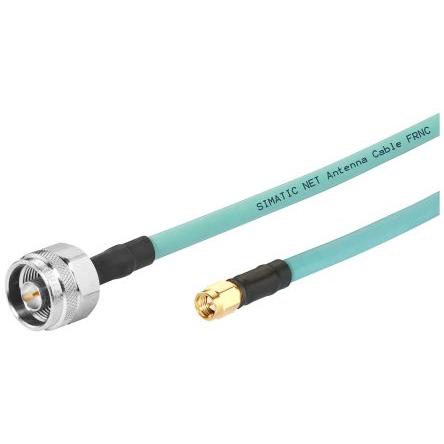 Koaxiální kabel, řada: N Type, SMA IWLAN, Tyrkysová, vnější průměr: 6.3 mm OD 1 m 50 Ω Siemens S koncovkou