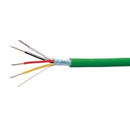 Bus kabel 5žilový plocha průřezu 0.5 mm², 4kV Polyetylen plášť, Zelená Hager 100 m