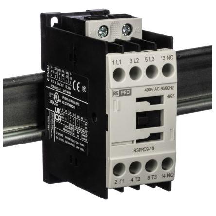 RS PRO 1 NO Stykač napětí ve vinutí 400V ac 3pólový 9 A 690V 4 kW s 1 NO kontakty Elektromechanické 3P