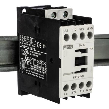RS PRO 1 NO Stykač napětí ve vinutí 24V dc 3pólový 15 A 690V 7.5 kW s 1 NO kontakty 24V dc Elektromechanické 3P