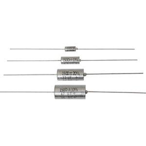Tantalový kondenzátor, řada: 150D ±10 % 1 μF 35V dc, Průchozí otvor Pevné 125 °C Tantal Vishay