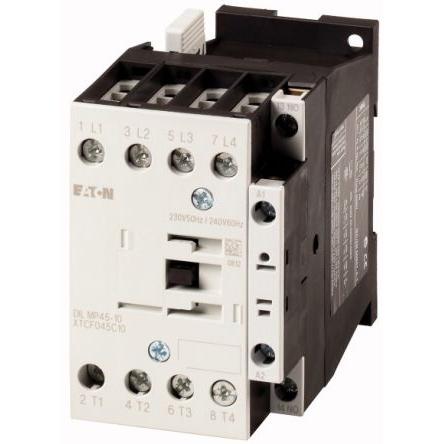 Eaton Stykač napětí ve vinutí 230V 4pólový 45 A 230V ac 14 kW s 1 NO kontakty 230V ac Reverzační, rozsah: DILMP 4P