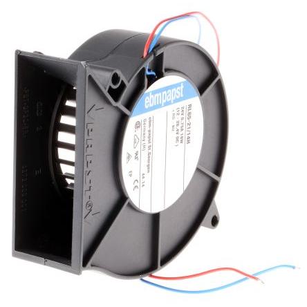 ebm-papst Odstředivý ventilátor, řada: RL 65 Odstředivý, průtok vzduchu: 61 m³/h 24V dc DC 93.5 mm 97mm 33 mm