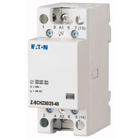 Eaton Instalační stykač napětí ve vinutí 230V ac 3pólový 25 A 440V s 4 NO kontakty Reverzační, rozsah: DILM