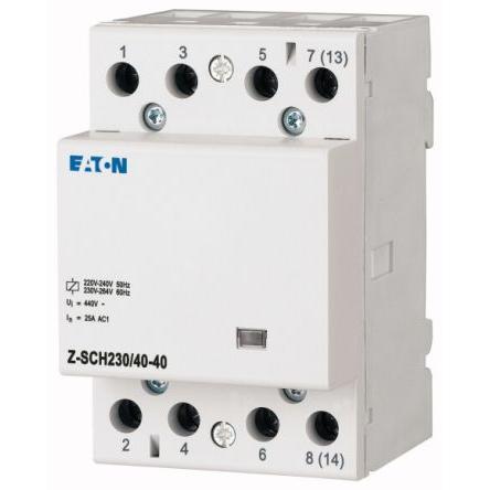 Eaton Instalační stykač napětí ve vinutí 230V ac 3pólový 40 A 440V s 4 NO kontakty Reverzační, rozsah: DILM