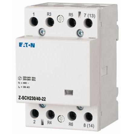 Eaton Instalační stykač napětí ve vinutí 230V ac 3pólový 40 A 440V s 2 NO/2 NC kontakty Reverzační, rozsah: Z-SCH