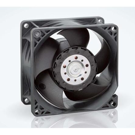 ebm-papst Axiální ventilátor, řada: 8200 J, průtok vzduchu: 132.6 m³/h 10.8 W 24V dc 417 mA IP20 80 mm 80mm 38 mm