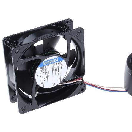 ebm-papst Axiální ventilátor, řada: 4100 NH4 - S-Force, průtok vzduchu: 355 m³/h 32 W 12V dc 2.66 A IP54, IP68 119 mm