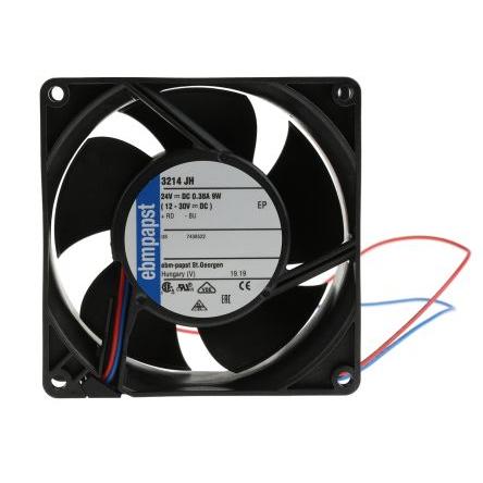 ebm-papst Axiální ventilátor, řada: 3200 J - S-Force, průtok vzduchu: 146 m³/h 9 W 24V dc 375 mA IP54, IP68 92 mm 92mm