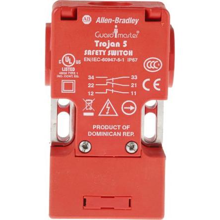 Allen Bradley Guardmaster 440K Blokovací bezpečnostní spínač Klíč Včetně ovladače Sklolaminátem vyztužený