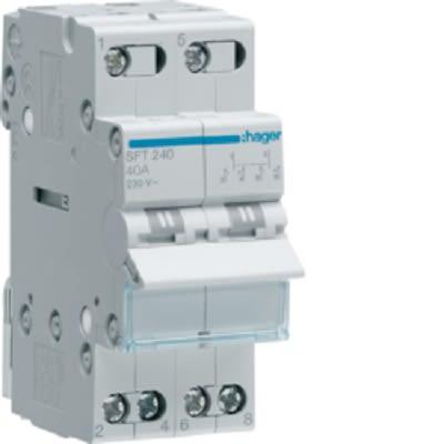 Hager Modulární spínač 230 V ac DP3T Šroub