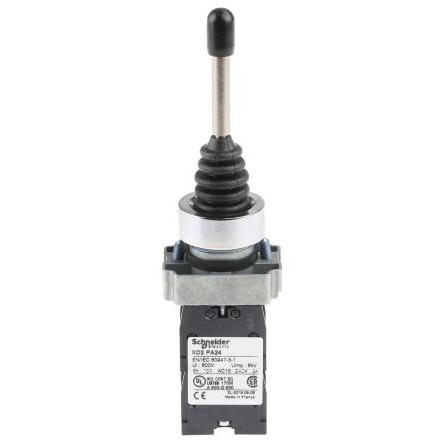 Schneider Electric Joystickový, řada: Harmony XD2 IP65 4osý Páka Pomalé přerušení 3A Šroub 230 V ac SPST 70 °C -25 °C