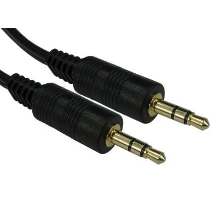 Pomocný kabel délka 2 m, A: Vnější, A: Stereo jack 3,5 mm RS PRO, B: Vnější, B: Stereo jack 3,5 mm, Černá