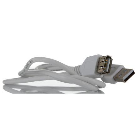RS PRO Prodlužovací kabel USB Vnitřní, A: USB typu A, 1 m Vnitřní, Bílá, B: USB typu A
