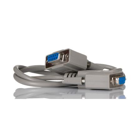 RS PRO Sériový kabel, A: Vnitřní délka 1 m, A: D-Sub 9pin, B: Vnitřní, B: D9, Polyvinylchlorid