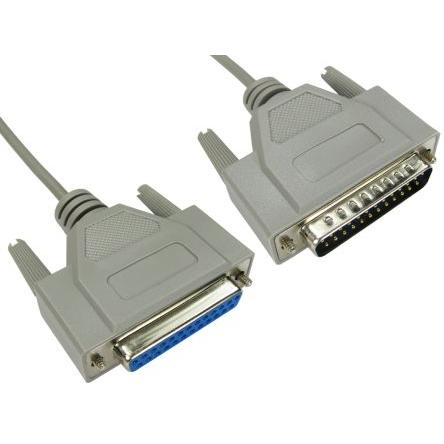 RS PRO Sériový kabel, A: Vnější délka 2 m, A: D-sub 25kolíkový, B: Vnitřní, B: D25, Polyvinylchlorid