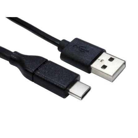 RS PRO Kabel USB do zásuvky IC Vnější, řada: RS PRO, A: USB typu C, 2 m Vnější, Černá, B: USB typu A
