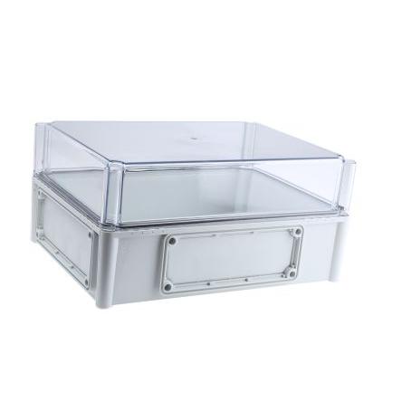 Fibox Pouzdro, řada: EK IP67, IP66 Nestíněný S přírubou barva Šedá IK08 barva Průhledné Polykarbonát 380 mm 180 mm 280